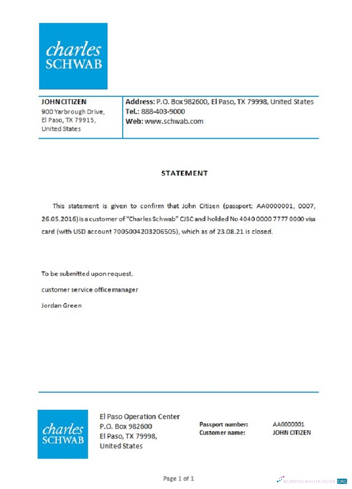 Download USA Charles Schwab closure reference Photoshop template